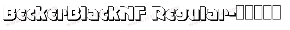 BeckerBlackNF Regular字体转换